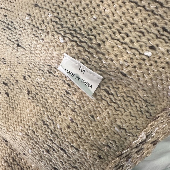 Chic Beige and Brown Cowl Neck Sweater with Fringe - Picture 4 of 8